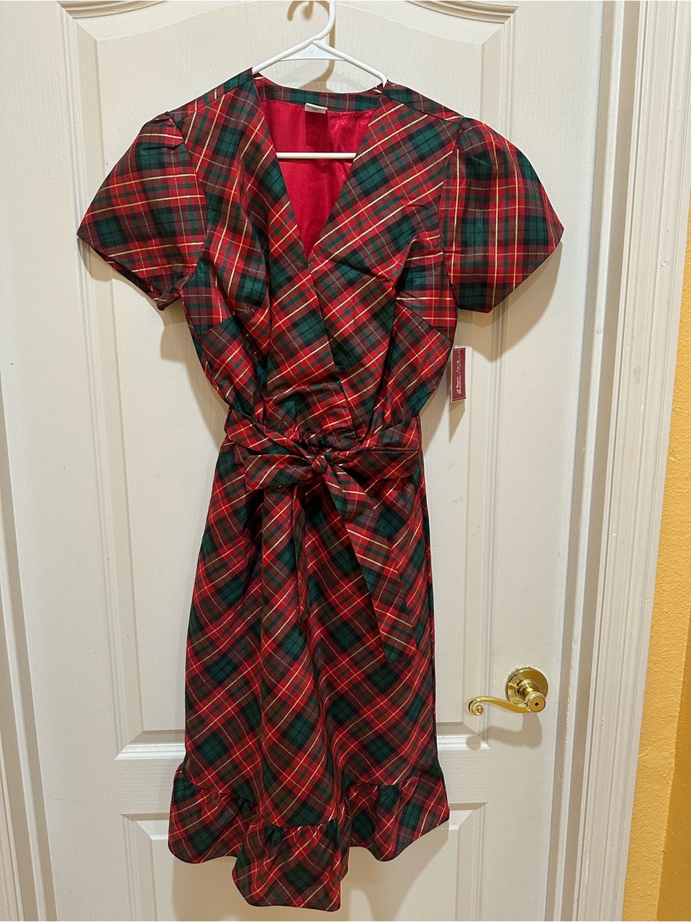 Gymboree Red and Green Plaid Midi Dress
